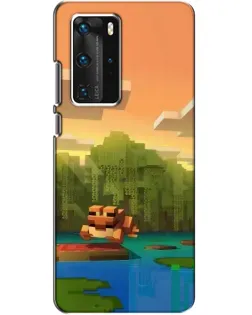 Чохол для Huawei P40 Pro з картинкою «Майнкрафт захід сонця»