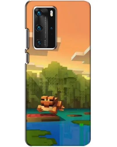 Чохол для Huawei P40 Pro з картинкою «Майнкрафт захід сонця»