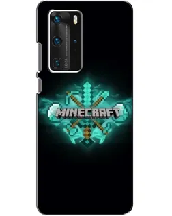 Чохол для Huawei P40 Pro з картинкою «Minecraft Diamond лого»