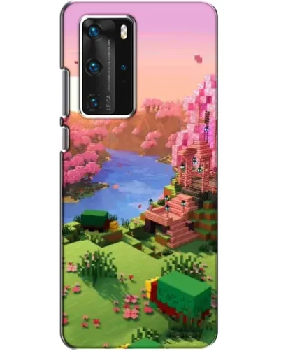 Чохол для Huawei P40 Pro з картинкою «Рожеве дерево Minecraft»