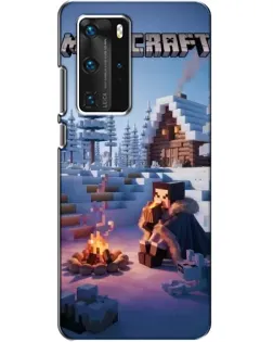 Чохол для Huawei P40 Pro з картинкою «Зимовий Minecraft»