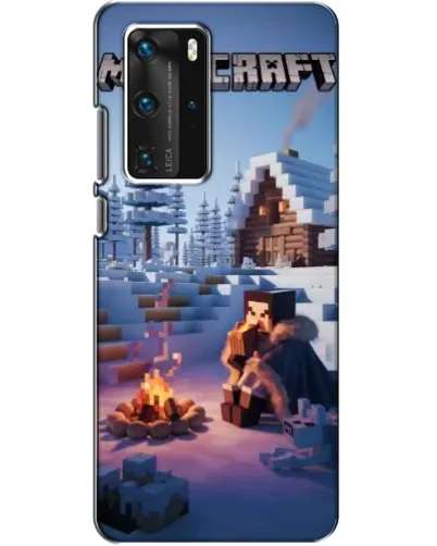Чохол для Huawei P40 Pro з картинкою «Зимовий Minecraft»