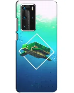 Чехол для Huawei P40 Pro с картинкой «Черепаха Minecraft»