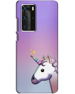Чехол для Huawei P40 Pro с картинкой «Единорог градиент»