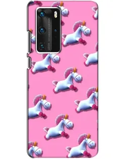Чехол для Huawei P40 Pro с картинкой «Единороги на розовом»