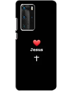 Чохол для Huawei P40 Pro з картинкою «Серце - Jesus»