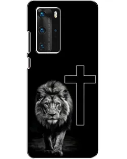 Чохол для Huawei P40 Pro з картинкою «Лев та Хрест»