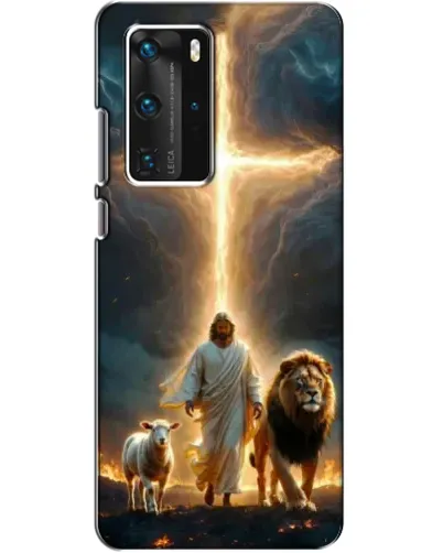 Чехол для Huawei P40 Pro с картинкой «Лев Иуды и Свет»