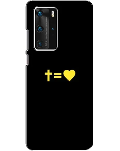 Чехол для Huawei P40 Pro с картинкой «Сердце и Крест»