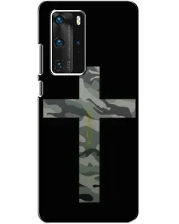 Чехол для Huawei P40 Pro с картинкой «Милитари Крест»