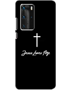 Чехол для Huawei P40 Pro с картинкой «Иисус любит тебя»
