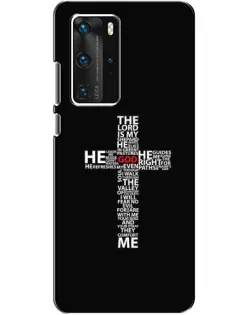 Чехол для Huawei P40 Pro с картинкой «Текстовый крест»