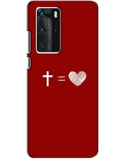 Чехол для Huawei P40 Pro с картинкой «Уравнение любви»