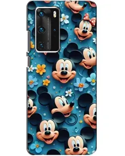 Чехол для Huawei P40 Pro с картинкой «Паттерн Микки и Минни»