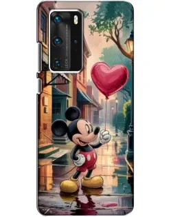 Чехол для Huawei P40 Pro с картинкой «Микки и шарик-сердце»