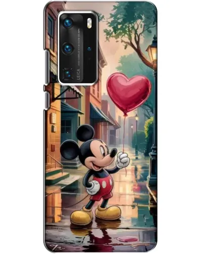 Чехол для Huawei P40 Pro с картинкой «Микки и шарик-сердце»
