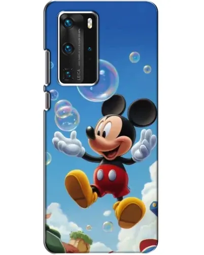 Чехол для Huawei P40 Pro с картинкой «Mickey и мыльные пузыри»
