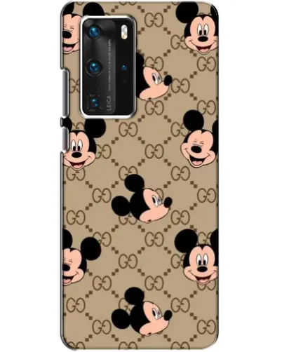 Чехол для Huawei P40 Pro с картинкой «Брендовый паттерн Микки»