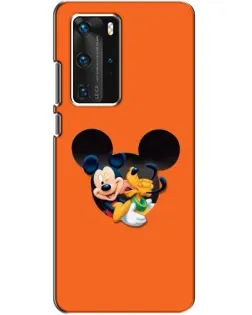 Чехол для Huawei P40 Pro с картинкой «Сердце Микки Минни»