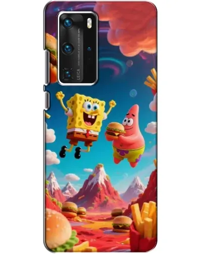 Чехол для Huawei P40 Pro с картинкой «Космический фастфуд» Чехол для Huawei P40 Pro с картинкой «Космический фастфуд»