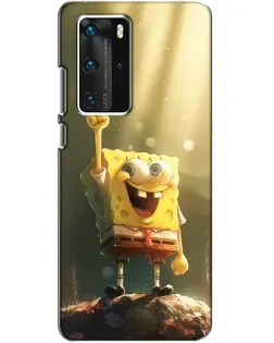 Чехол для Huawei P40 Pro с картинкой «Сияющий Спанч Боб»