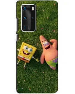 Чехол для Huawei P40 Pro с картинкой «Друзья на лужайке»