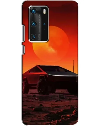 Чехол для Huawei P40 Pro с картинкой «Cybertruck на Марсе»