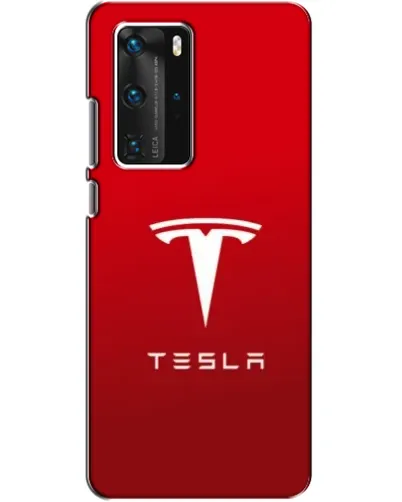 Чехол для Huawei P40 Pro с картинкой «Tesla Red Classic»
