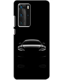 Чохол для Huawei P40 Pro з картинкою «Силует Tesla Night»