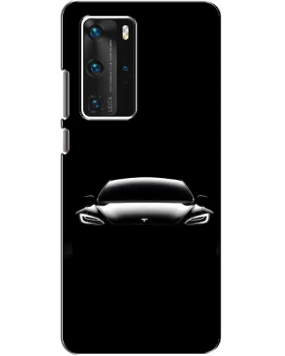 Чехол для Huawei P40 Pro с картинкой «Фары Tesla Night»