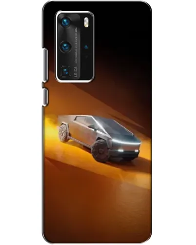 Чехол для Huawei P40 Pro с картинкой «Cybertruck в пустыне»