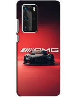 Чехол для Huawei P40 Pro с картинкой «Mercedes AMG — красная линия»