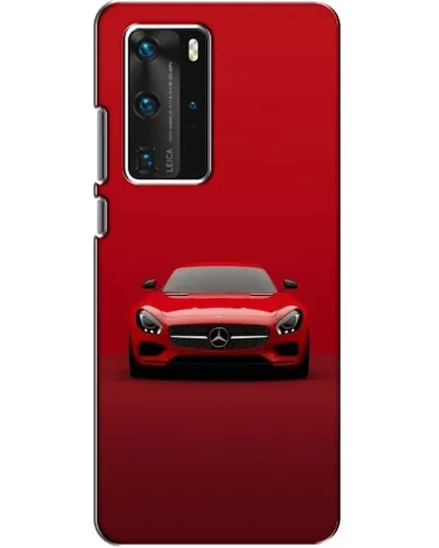 Чехол для Huawei P40 Pro с картинкой «Красный Mercedes AMG»