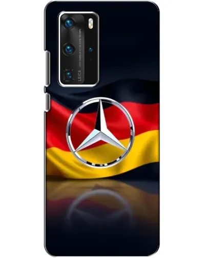 Чехол для Huawei P40 Pro с картинкой «Mercedes — флаг Германии»
