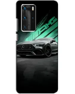 Чехол для Huawei P40 Pro с картинкой «Темный Mercedes AMG»