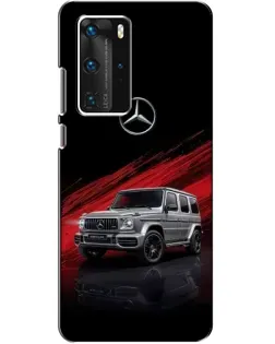 Чехол для Huawei P40 Pro с картинкой «Mercedes G-Class красный»