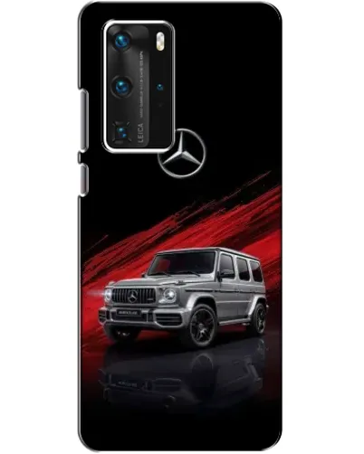 Чехол для Huawei P40 Pro с картинкой «Mercedes G-Class красный»