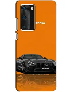 Чехол для Huawei P40 Pro с картинкой «Оранжевый Mercedes AMG»