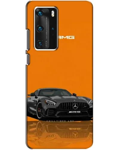 Чехол для Huawei P40 Pro с картинкой «Оранжевый Mercedes AMG»