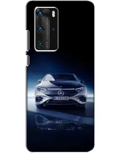 Чехол для Huawei P40 Pro с картинкой «Ночной Mercedes EQ»