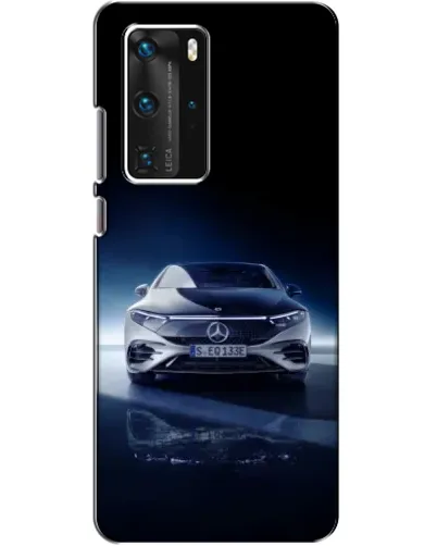 Чехол для Huawei P40 Pro с картинкой «Ночной Mercedes EQ»