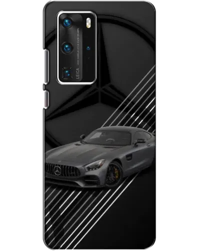 Чехол для Huawei P40 Pro с картинкой «Mercedes AMG — графика»