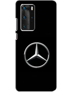 Чехол для Huawei P40 Pro с картинкой «Mercedes классический лого»