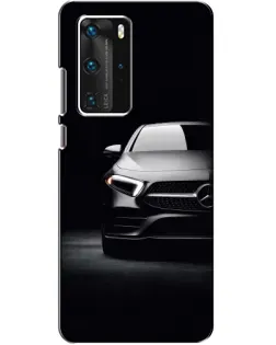 Чехол для Huawei P40 Pro с картинкой «Свет фар Mercedes»