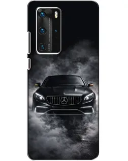 Чехол для Huawei P40 Pro с картинкой «Mercedes в дыму»