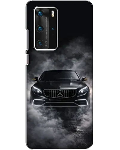 Чехол для Huawei P40 Pro с картинкой «Mercedes в дыму»