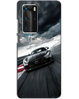Чехол для Huawei P40 Pro с картинкой «Гоночный Mercedes AMG»