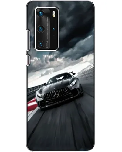 Чехол для Huawei P40 Pro с картинкой «Гоночный Mercedes AMG»