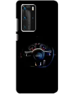 Чохол для Huawei P40 Pro з картинкою «Салон Audi — кермо»