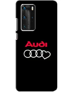 Чохол для Huawei P40 Pro з картинкою «Логотип Audi Heart»